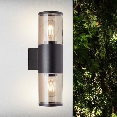 Lampă exterior neagră modernă, Sherwin, IP44