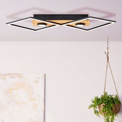 Lampă de tavan neagră modernă, Virginia, 32W, LED 3000K