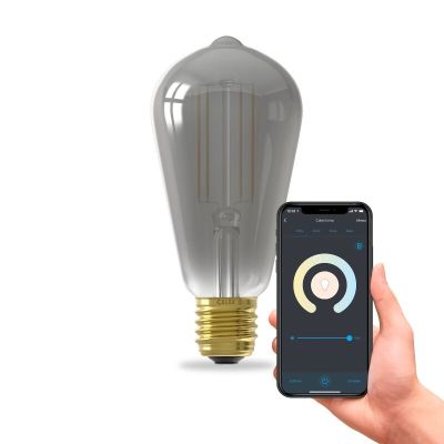 Lampă LED inteligentă Calex E27 gri, 7W, 1800K