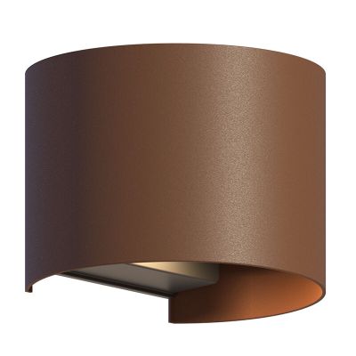 Aplică de perete up down ruginie din aluminiu, Dion, 7W, LED 3000K, IP54