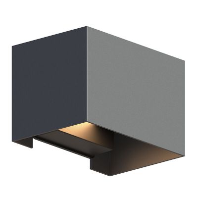 Aplică de perete up down antracit din aluminiu, Dion, 7W, LED 3000K, IP54