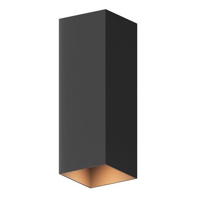 Aplică de perete up down neagră din aluminiu, Dion, 8W, LED 3000K, IP54