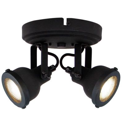 Spot LED de tavan negru industrial, Chesney