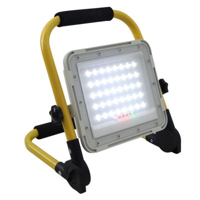 Lampă de lucru galbenă reîncărcabilă din aluminiu, Hilmi, 60W, LED 6500K, IP44, cu întrerupător