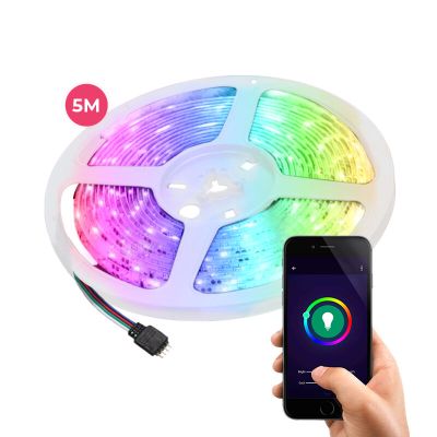 Bandă LED inteligentă WiFi de 5 metri, 15w, RGB (toate culorile)