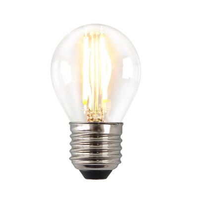 Lampă LED E27 Olucia cu intensitate reglabilă, P45, 3W, sticlă transparentă, 2700k