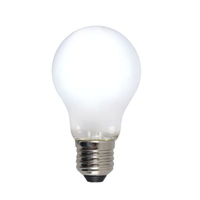 Lampă LED E27 Olucia cu intensitate reglabilă, A60, 5W, sticlă albă, 6500k