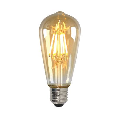 Lampă LED Edison E27 Olucia cu intensitate reglabilă, ST58, 5W, sticlă chihlimbar, 2200k