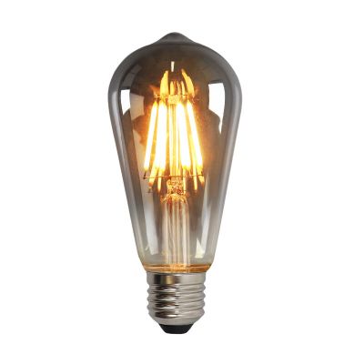 Lampă LED Edison E27 Olucia cu intensitate reglabilă, ST58, 5W, sticlă fumurie, 2200k