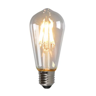 Lampă LED E27 Olucia Edison, ST58, 5W, sticlă transparentă, 2700k, reglabilă intensitate luminosă