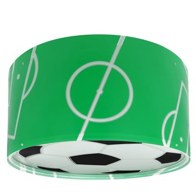 Plafonieră copii verde din plastic, Football