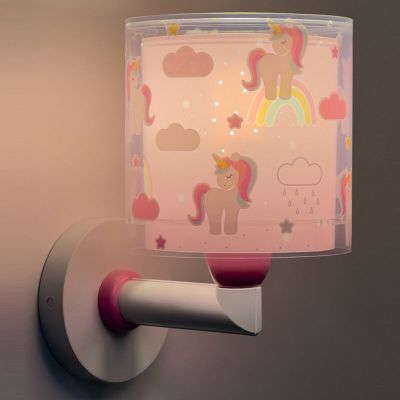 Aplică copii roz din plastic, Unicorn