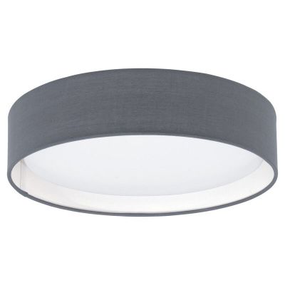 Lampă de tavan gri din textil, Abano, 12W, LED 3000K