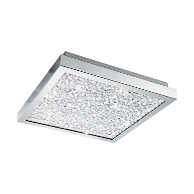 Plafonieră crom din sticlă, Aarnoud, 16W, LED 4000K