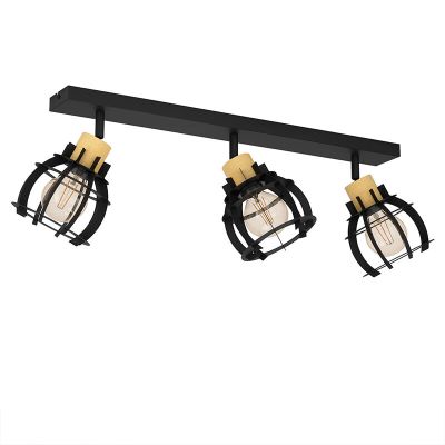 Spot LED de tavan negru din aluminiu, Redouan