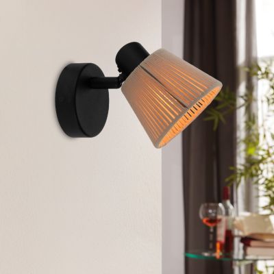 Spot de perete crem din textil, Serah