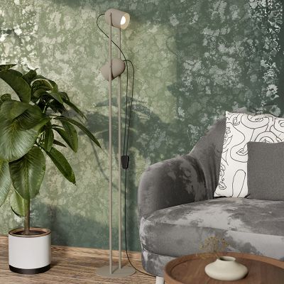 Lampadar maro din oțel, Tjitte, con întrerupător