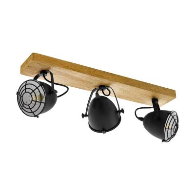 Spot LED de tavan maro din lemn, Pasquale