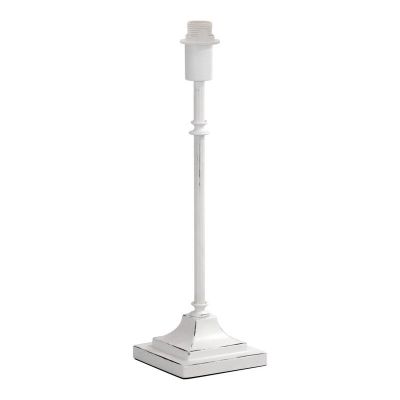 Lampă de masă fără abajur albă din metal, Noah, con întrerupător