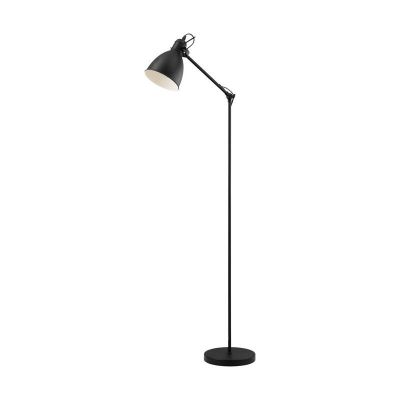 Lampadar negru din metal, Lavinio, con întrerupător