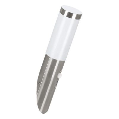 Aplică exterior cu senzor de mișcare argintie din plastic, Carlein, IP44