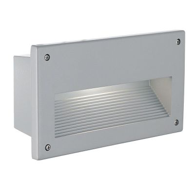 Lampă de perete exterioară încastrată albă din aluminiu, Anke, IP44