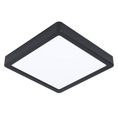 Plafonieră smart neagră din plastic, Geraldo, 16,5W, LED reglabil de la alb cald la alb rece, IP44