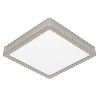 Lampă de tavan nichel din plastic, Geraldo, 17W, LED 3000K