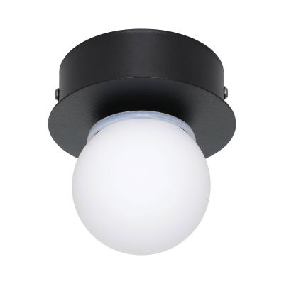 Plafonieră neagră din oțel, Escha, 3,3W, LED 3000K