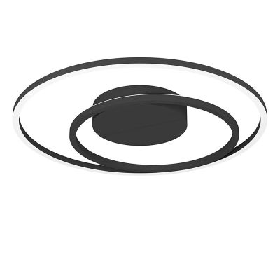 Plafonieră smart neagră din aluminiu, Cecilia, 21,5W, LED RGBW