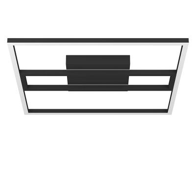Plafonieră smart neagră din aluminiu, Cecilia, 21W, LED RGBW