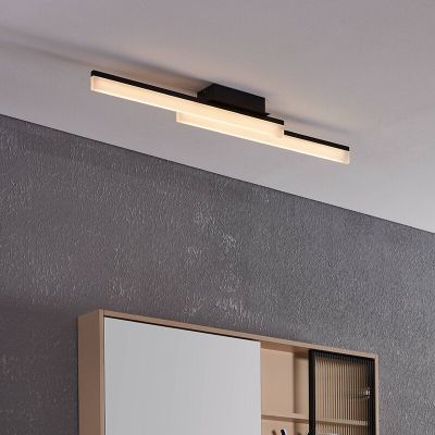 Plafonieră baie neagră din aluminiu, Michelle, 11W, LED 3000K, IP44