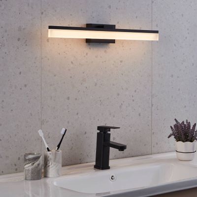 Aplică baie neagră din aluminiu, Michelle, 11W, LED 3000K, IP44