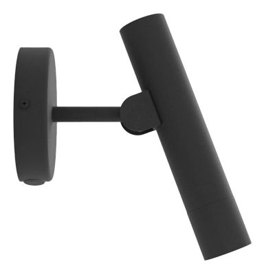Aplică de perete neagră din aluminiu, Aleyna, 5W, LED 3000K, con întrerupător
