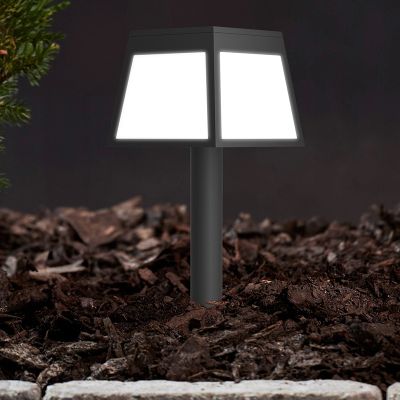 Spot solar de exterior cu țăruș negru din plastic, Imelda, 7,5W, LED 3000K, IP65