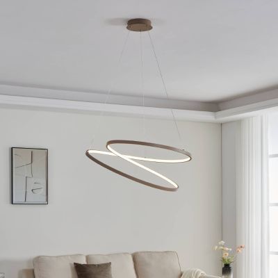 Lustră bej din aluminiu, Ties, 42W, LED 3000K