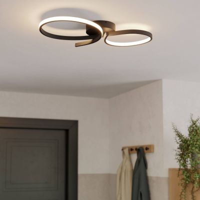 Plafonieră neagră din aluminiu, Thekla, 21W, LED 3000K