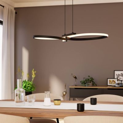Lustră neagră din aluminiu, Thekla, 21W, LED 3000K