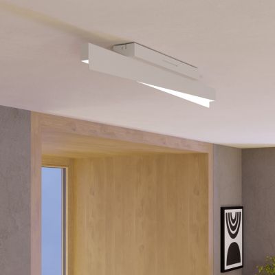 Plafonieră smart albă din plastic, Birkan, 13,5W, LED RGBW, con telecomando