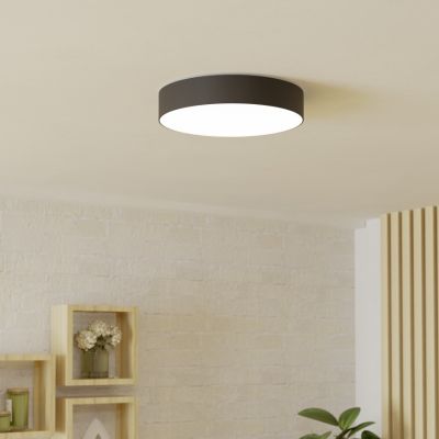 Plafonieră smart neagră din plastic, Germen, 15W, LED RGBW, con telecomando