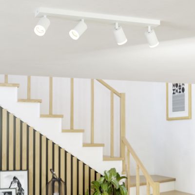 Plafonieră smart albă din aluminiu, Mayke, 3,7W, LED RGBW