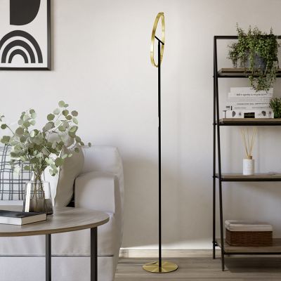 Lampadar alamă din plastic, Corwin, 8,8W, LED 3000K, cu întrerupător tactil