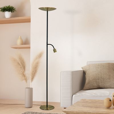 Lampadar alamă din oțel, Crijn, 26,5W, LED 2700K, cu întrerupător tactil