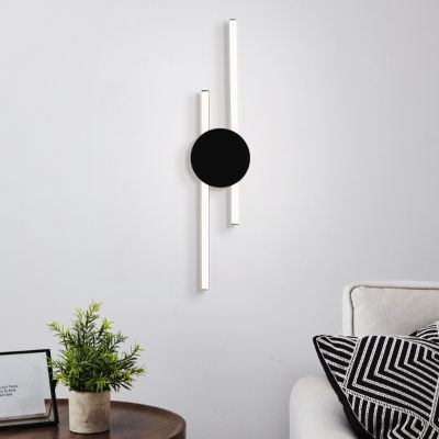 Aplică de perete neagră din aluminiu, Vixa, 20W, LED 3000K