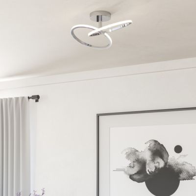 Plafonieră crom din oțel, Minh, 12W, LED white switch