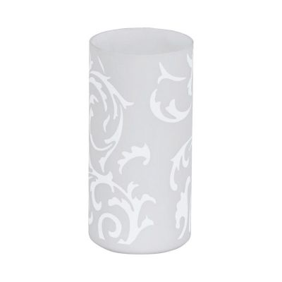 Lampă de masă albă din sticlă, Basken, con întrerupător