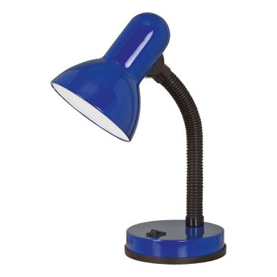 Lampă de masă copii albastră din plastic, Granza, con întrerupător