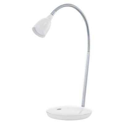 Lampă de birou albă din plastic, Matteo, 3W, LED 3000K, con întrerupător