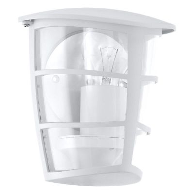 Lampă exterior albă din plastic, Inas, IP44