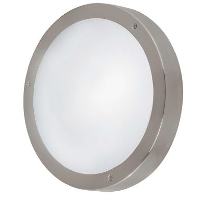 Lampă exterior argintie din sticlă, Bob, IP44